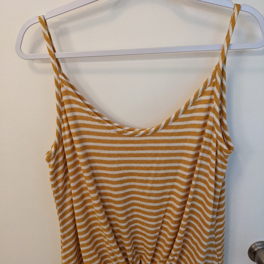 Yellow stripe tank top